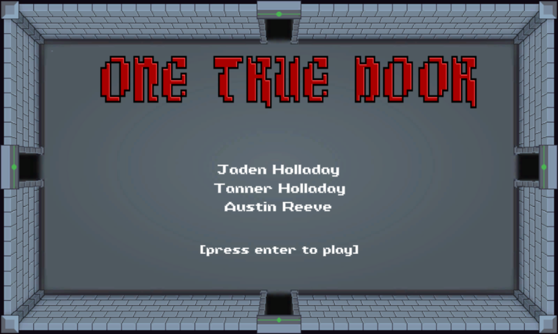 One True Door title screen